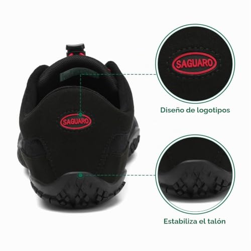 Detalle 2 de SAGUARO Barefoot: Zapatillas Minimalistas con suela antideslizante y puntera amplia