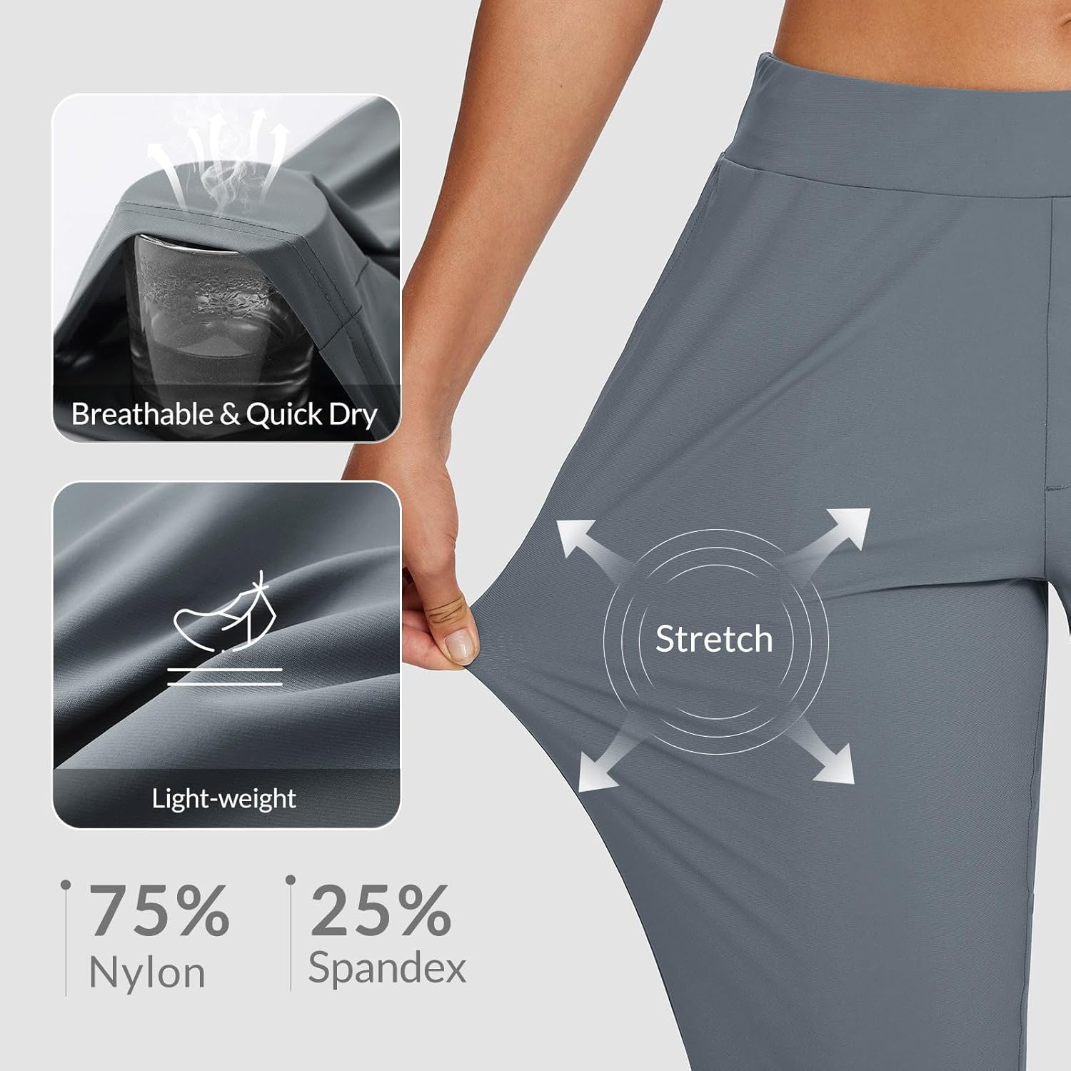 Thumbnail 2 de baleaf Womens Travel Pants Lightweight Stretch, Petite 🧑💼