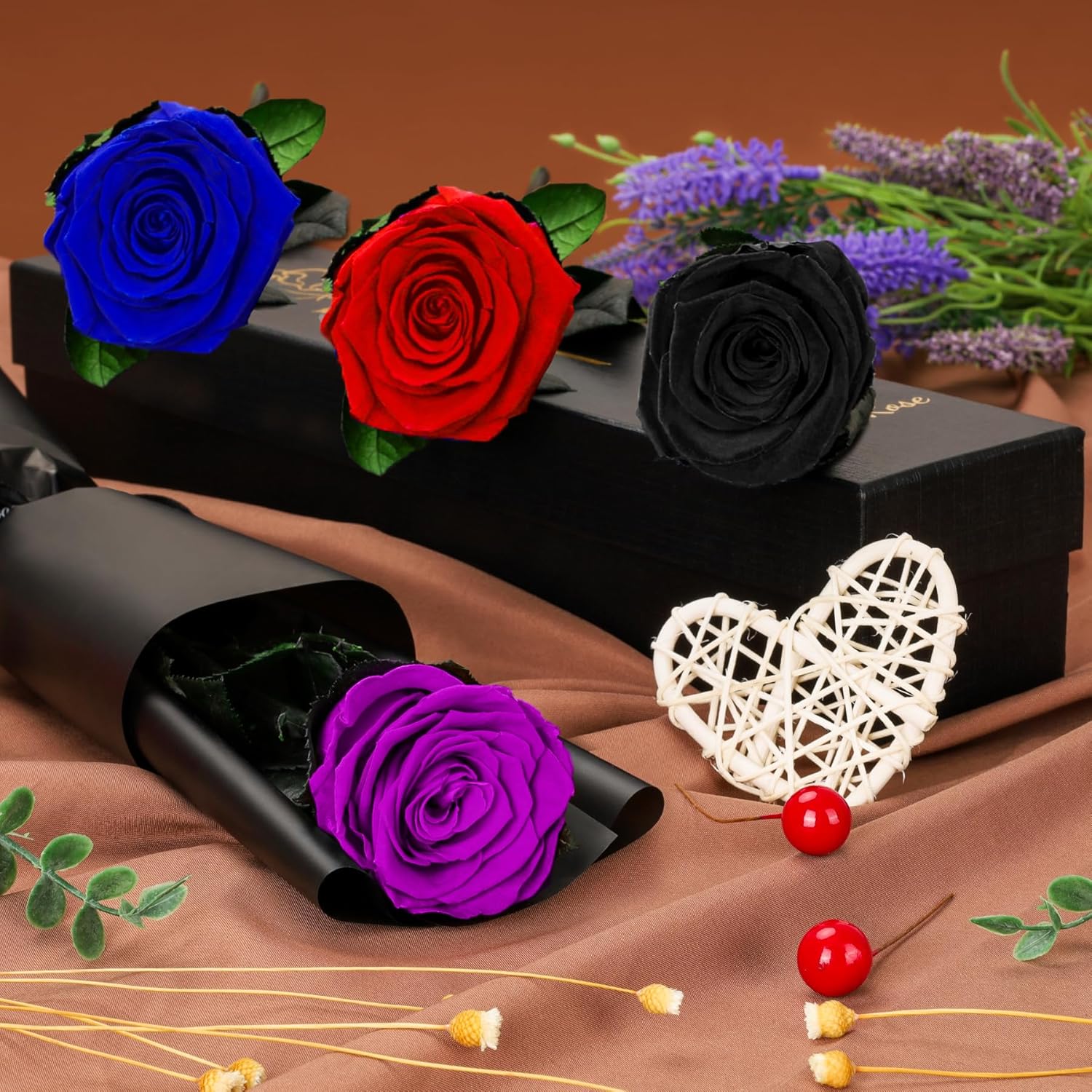 Thumbnail 6 de Infinity Rose in Geschenkbox Lila