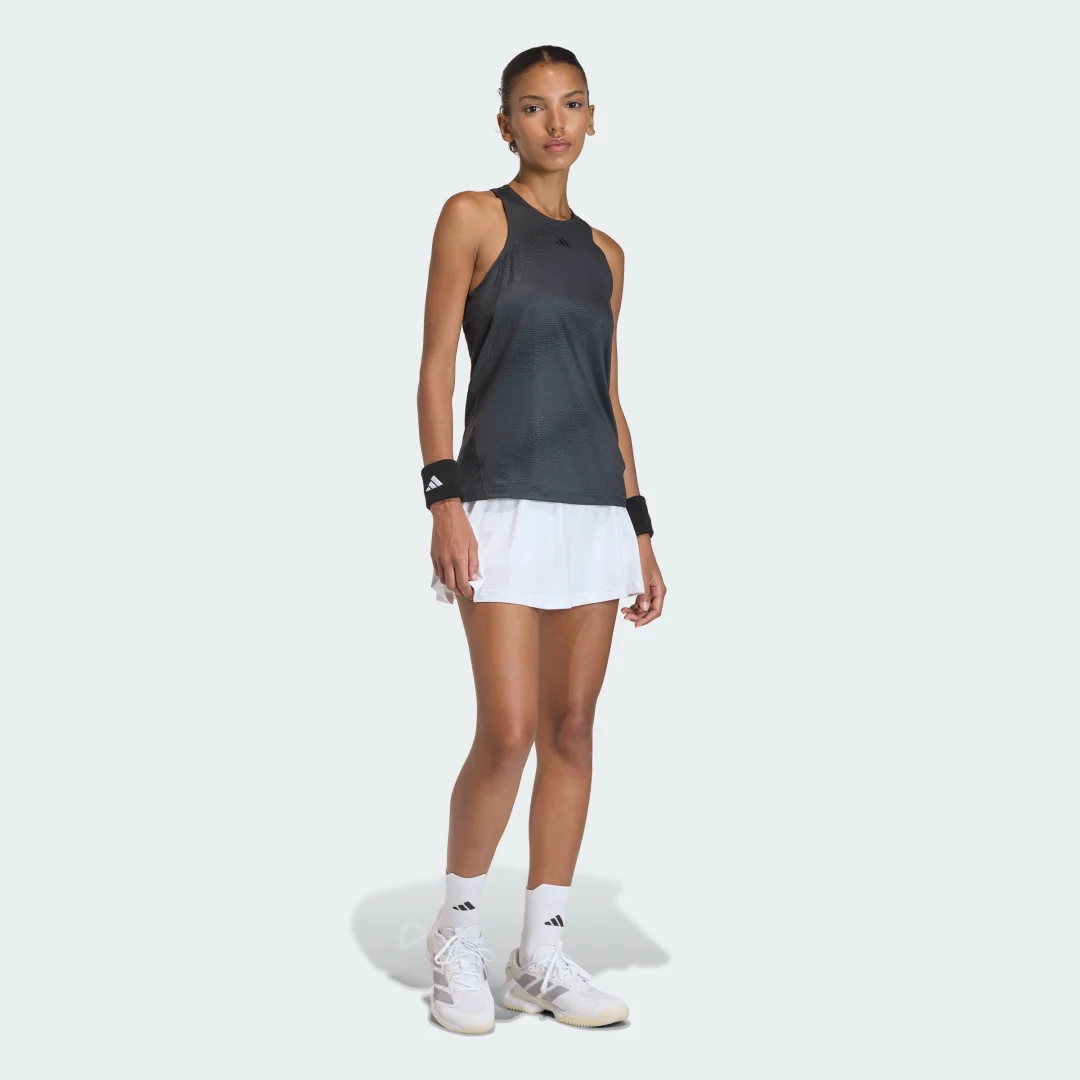 Detalle de Falda estampada de Tennis Club Climacool de Adidas — color blanco