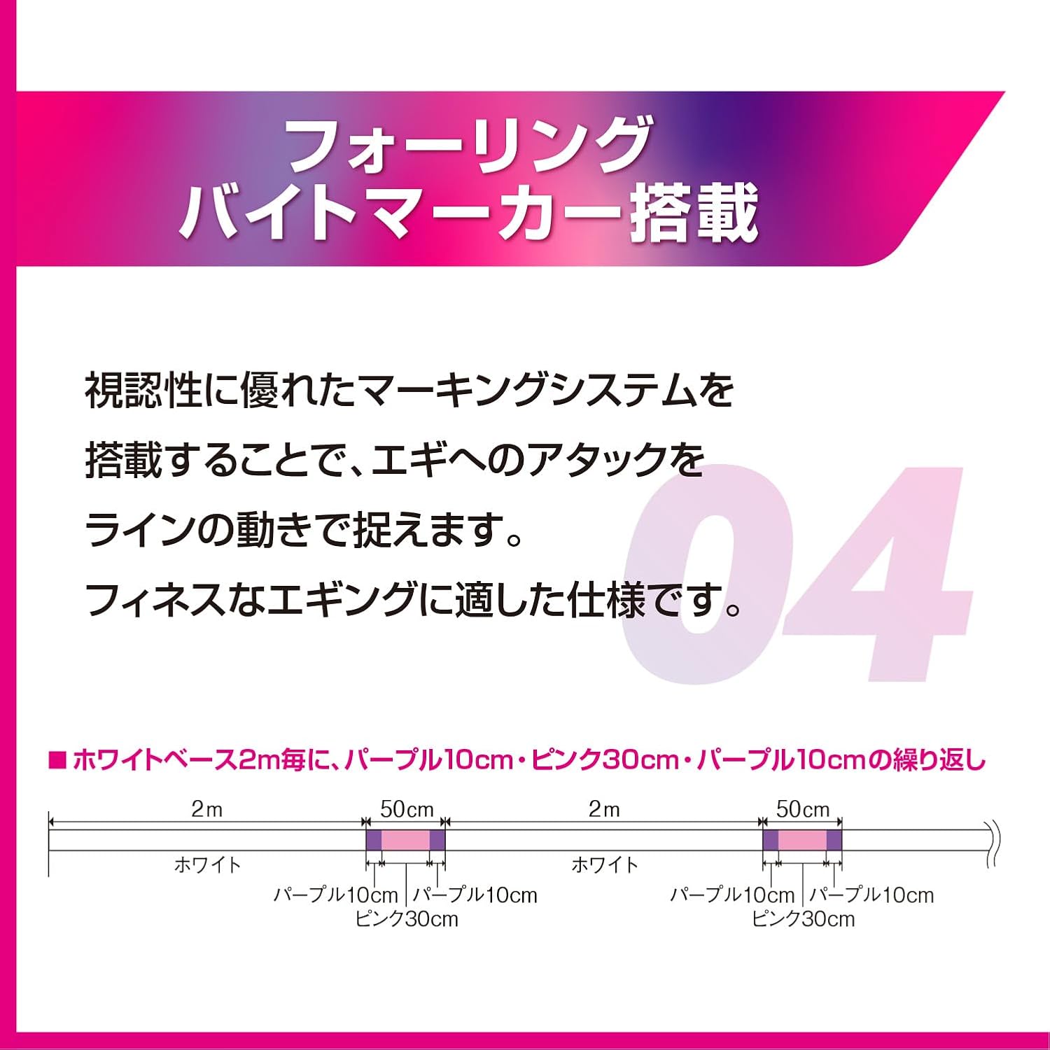 Detalle 2 de VARIVAS アバニ エギング マックスパワーPE X9 0.6号 150m巻き 9本撚りマーキングライン