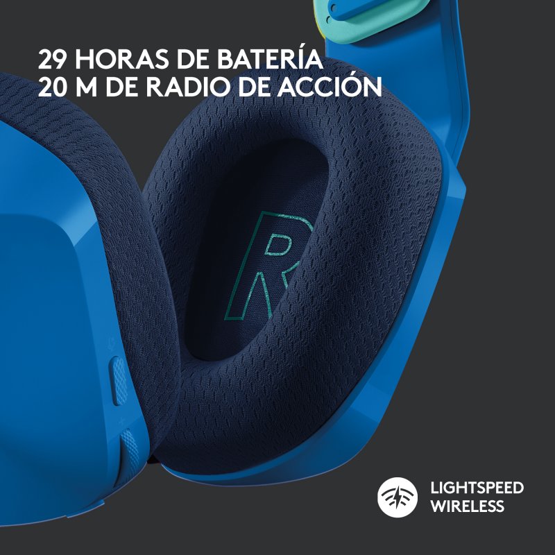 Detalle 2 de Logitech G733 auriculares inalámbricos gaming, azules