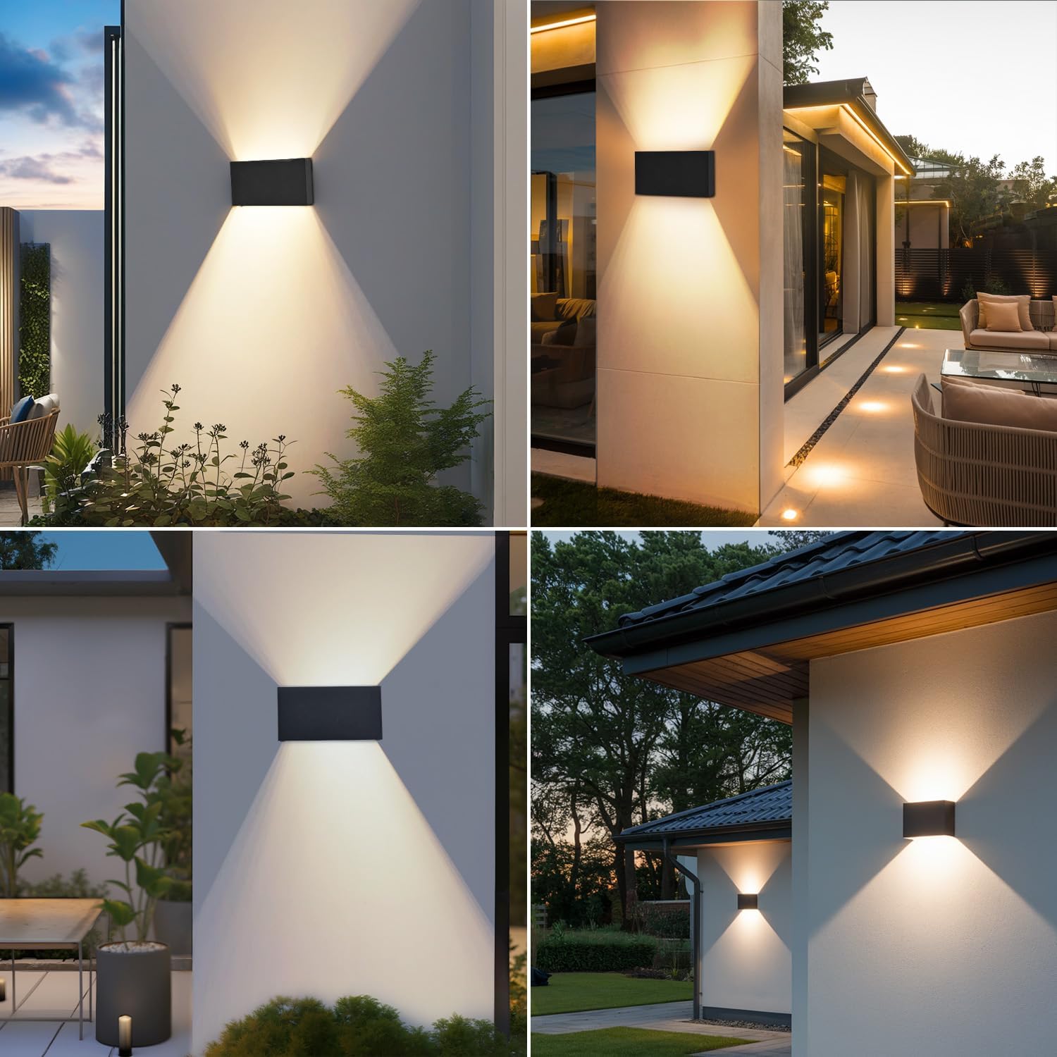 Detalle de EBION LED Wall Lights: Up & Down Indoor/Outdoor, IP54, 6W, Anthracite