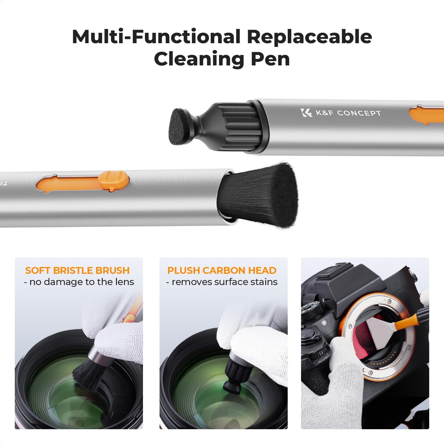 Detalle 2 de K&F CONCEPT 23 in 1 Camera Lens Cleaning Kit for DSLR Filters & Sensors