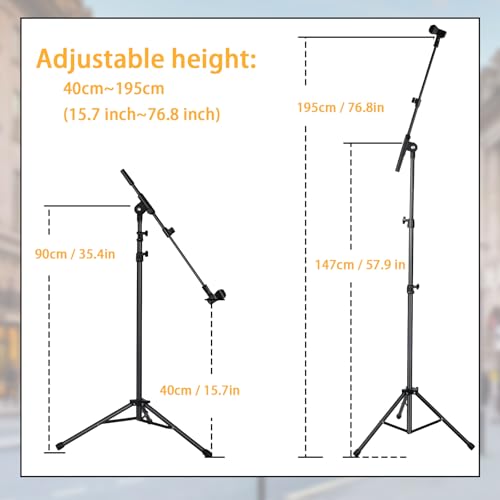 Detalle de Lemxadd Tripod Mic Stand Floor Boom Arm – versatile, height-adjustable for Blue Yeti, Samson Q2U and more