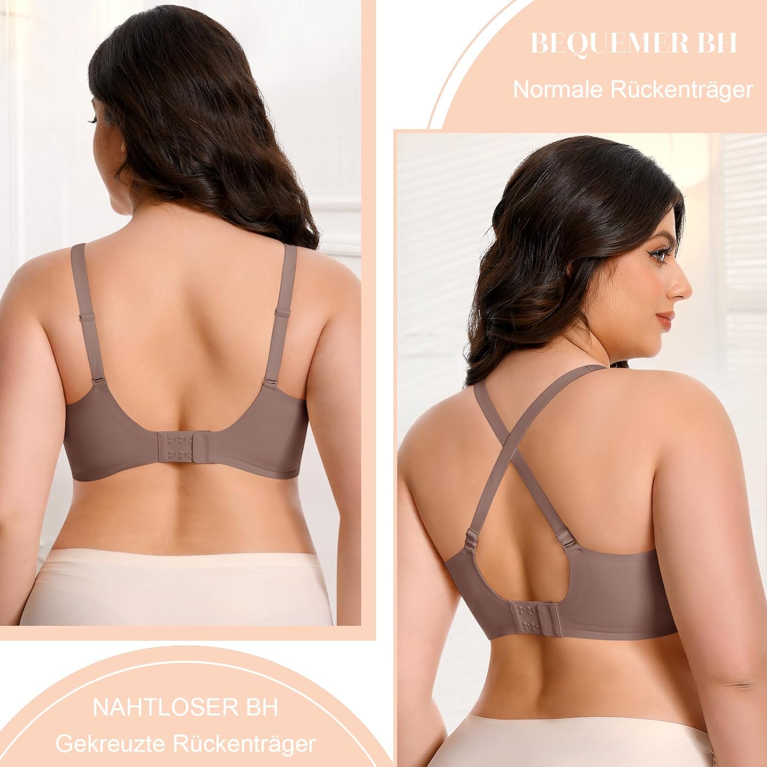 Detalle 2 de Nahtloser V-Ausschnitt BH für Damen