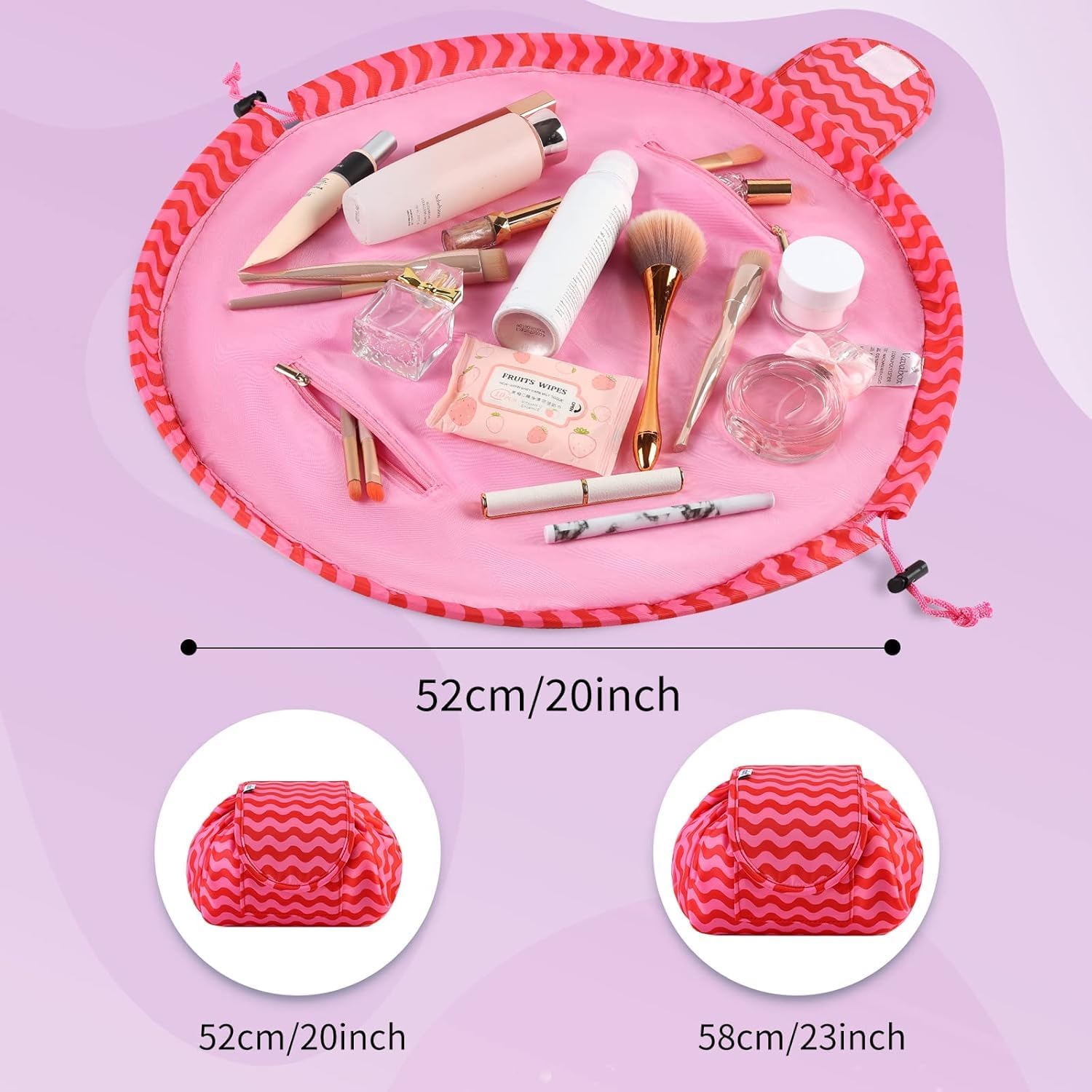 Detalle de Lazy Drawstring Makeup Bags Large Capacity