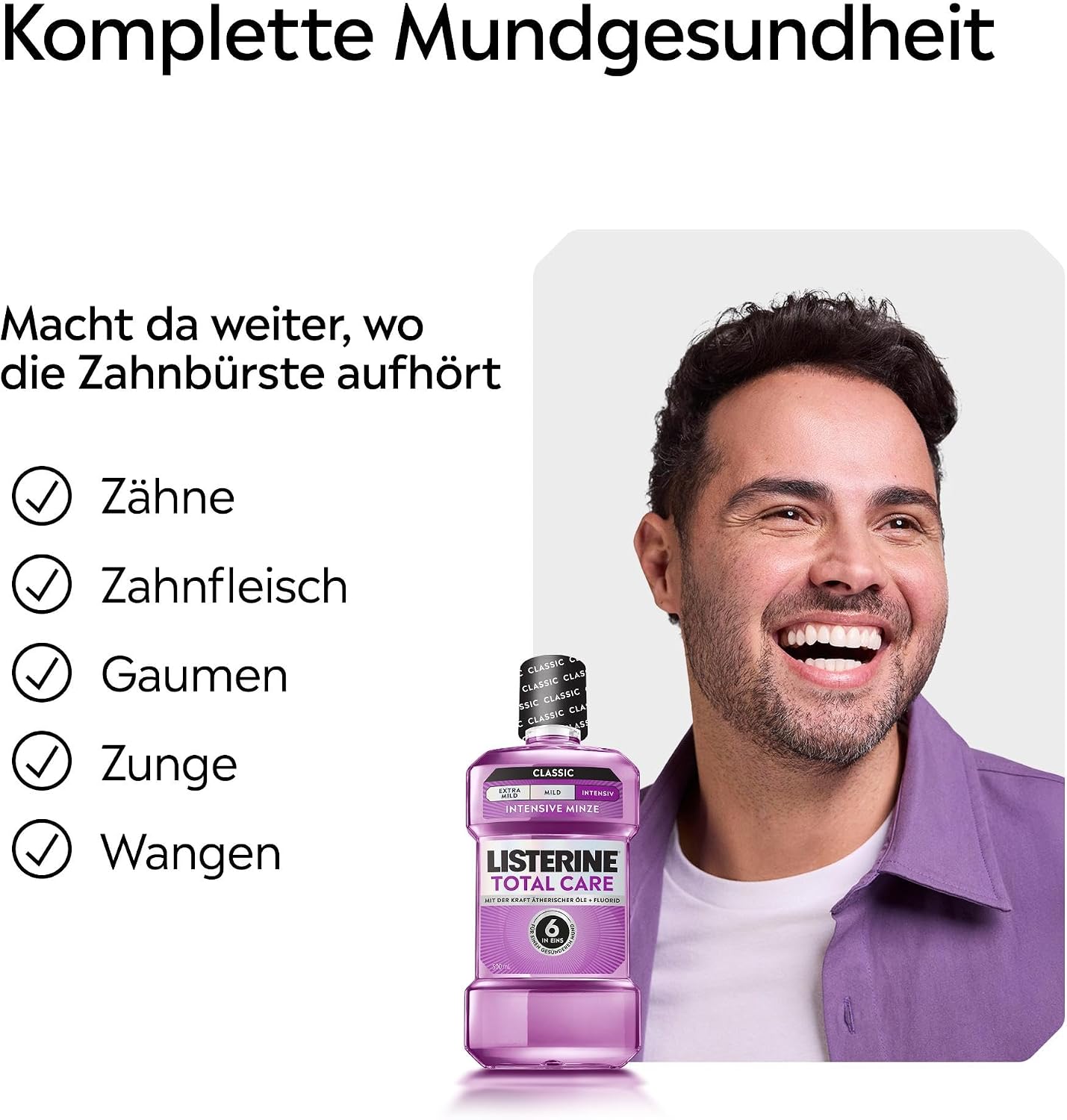 Thumbnail 5 de LISTERINE Total Care Mundspülung 6×500 ml für Kariesschutz 🦷
