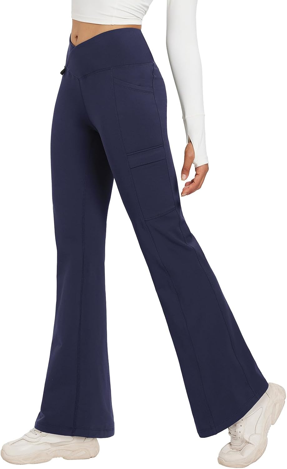 Thumbnail 1 de baleaf Fleece Lined Trousers Womens thermal flared leggings with zip pockets