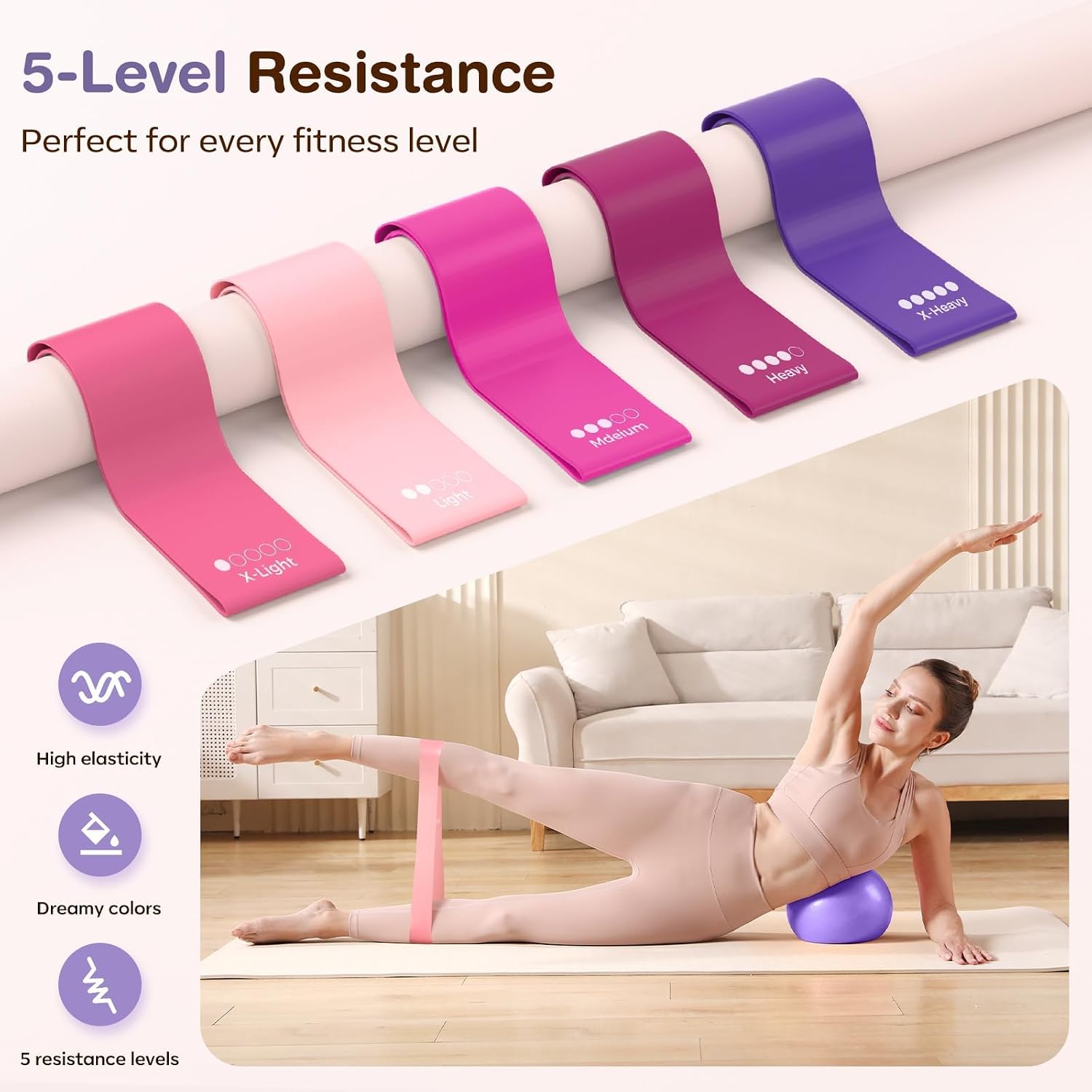 Detalle 2 de Vanlgs Pilates Kit 13Pcs with 13" Ring