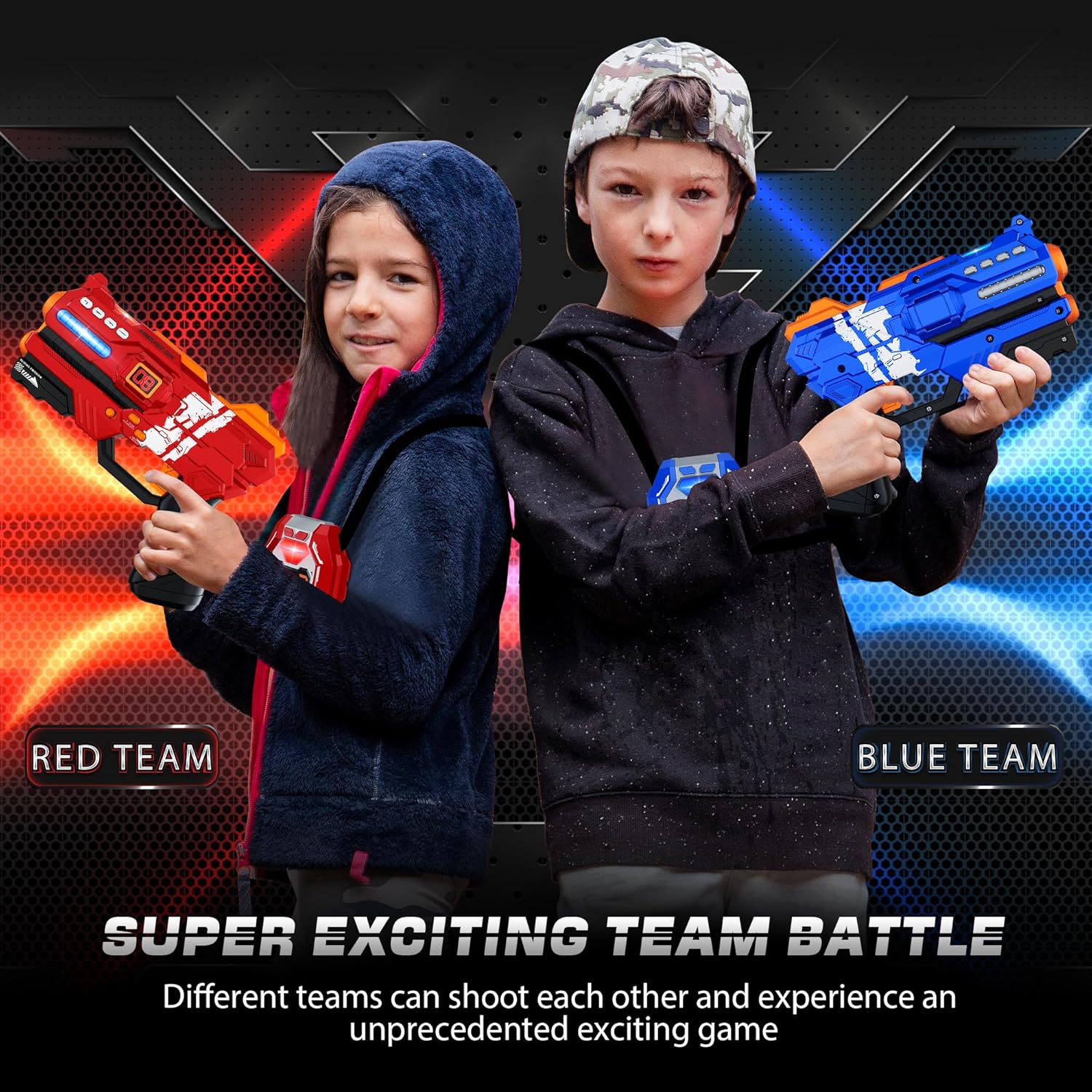 Thumbnail 5 de Laser Tag Guns Set of 2 with Digital LED Score Display Vests – Family Fun for Teens and Adults