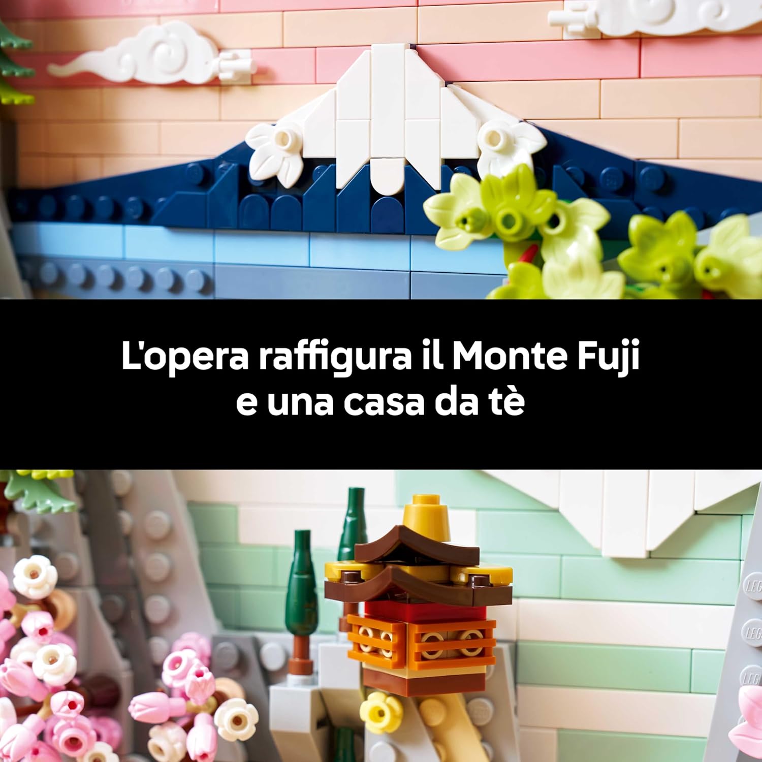 Thumbnail 2 de LEGO Art Paesaggio Giapponese con Ciliegi Fioriti 31218 – Decorazione 3D per Parete