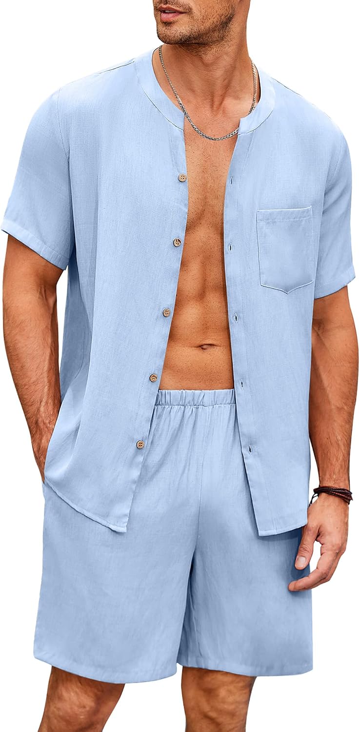 Thumbnail 6 de Ekouaer Pyjama homme été, S-XXL en coton