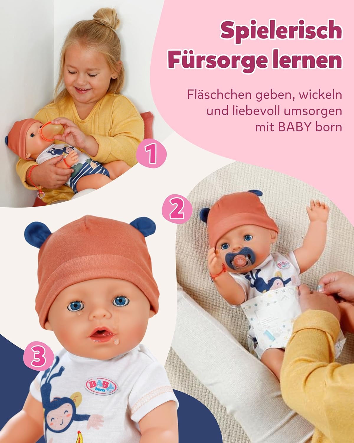Thumbnail 4 de BABY Born Emma im Dschungel-Style – 43 cm Babypuppe mit 10 Funktionen