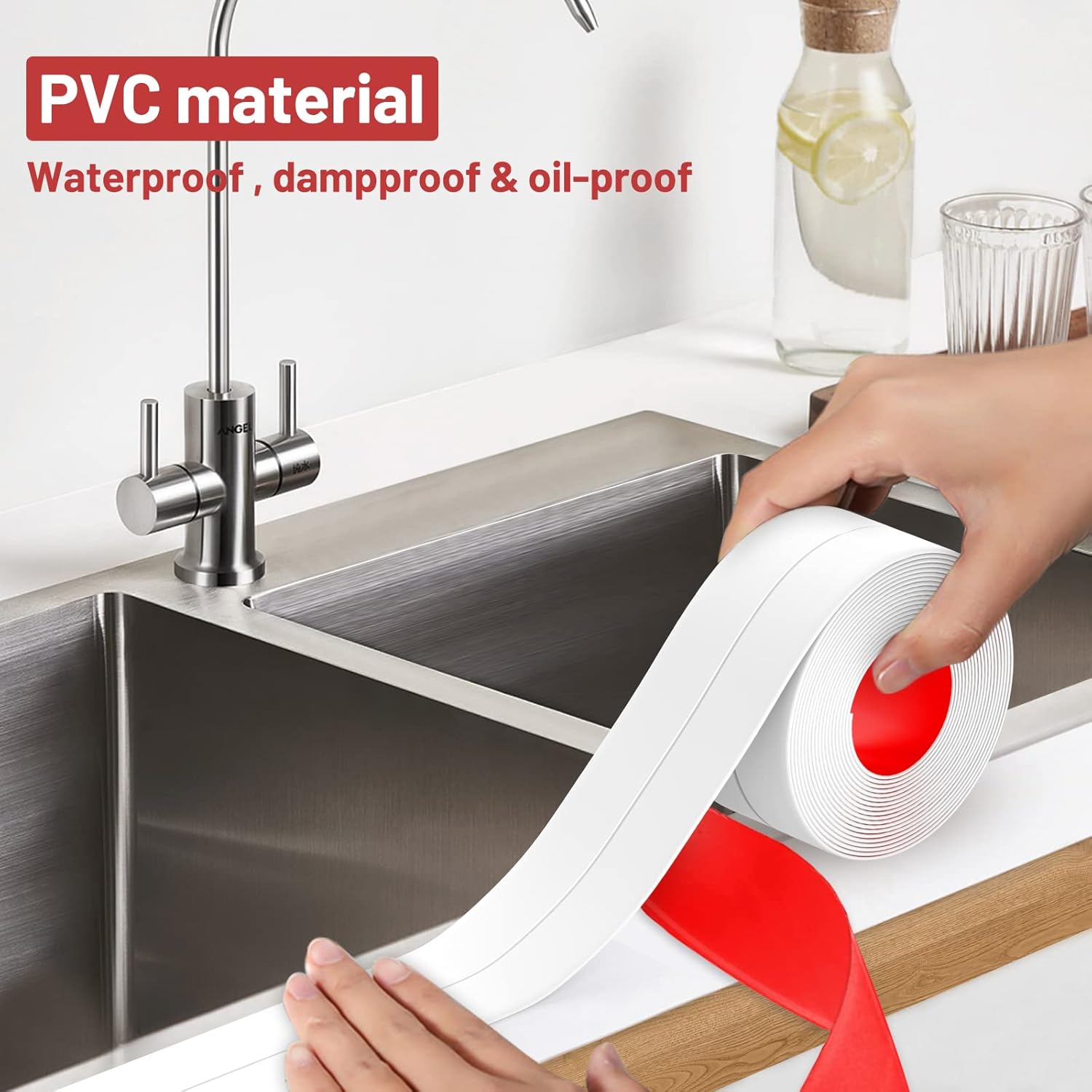 Detalle 2 de Fixmend Bath Sealant Strip 3-rolls for Bathroom ๐