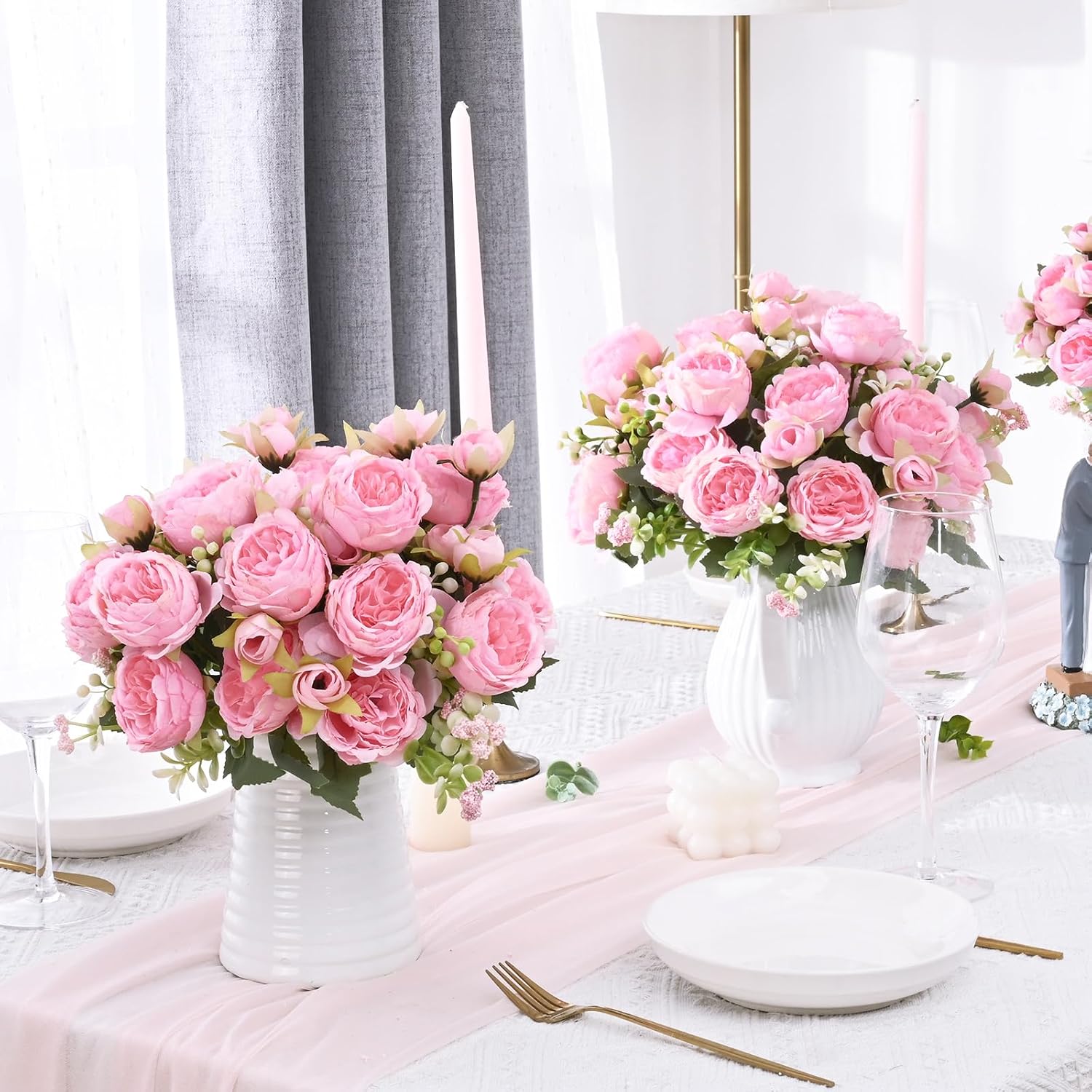 Thumbnail 5 de MARTINE MALL 8 Packs Peonies Artificial Flowers for Centerpiece ๐