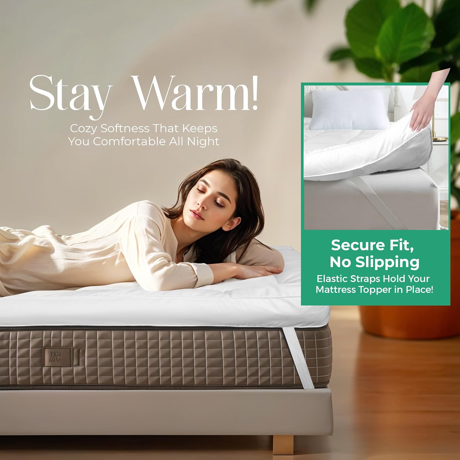 Detalle de MightySoft Mattress Topper Double Bed 10cm