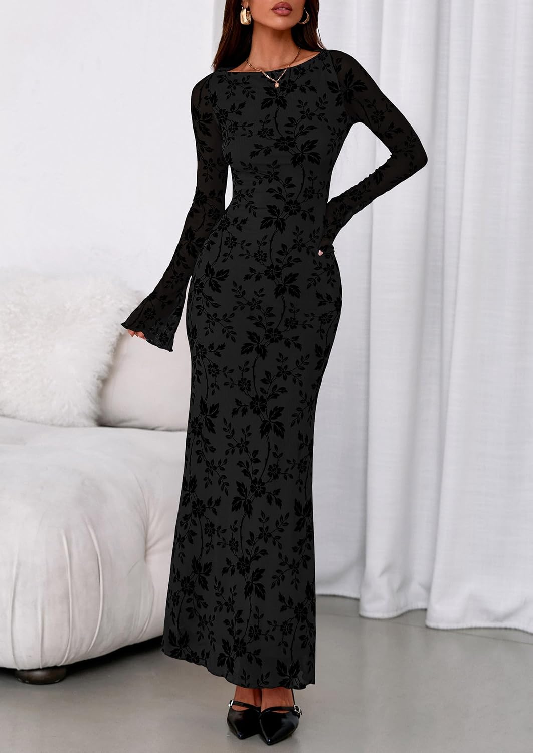 Detalle 2 de PRETTYGARDEN 2026 Floral Maxi Dress
