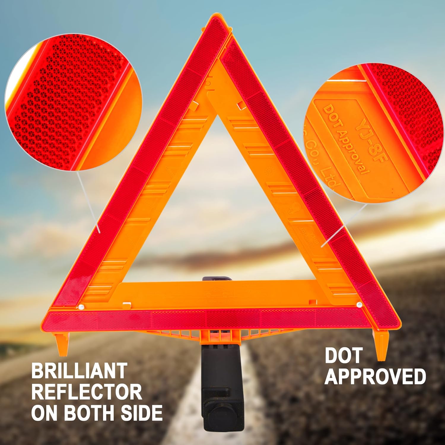Detalle de CARTMAN 3-Pack Warning Triangle 17x17 in
