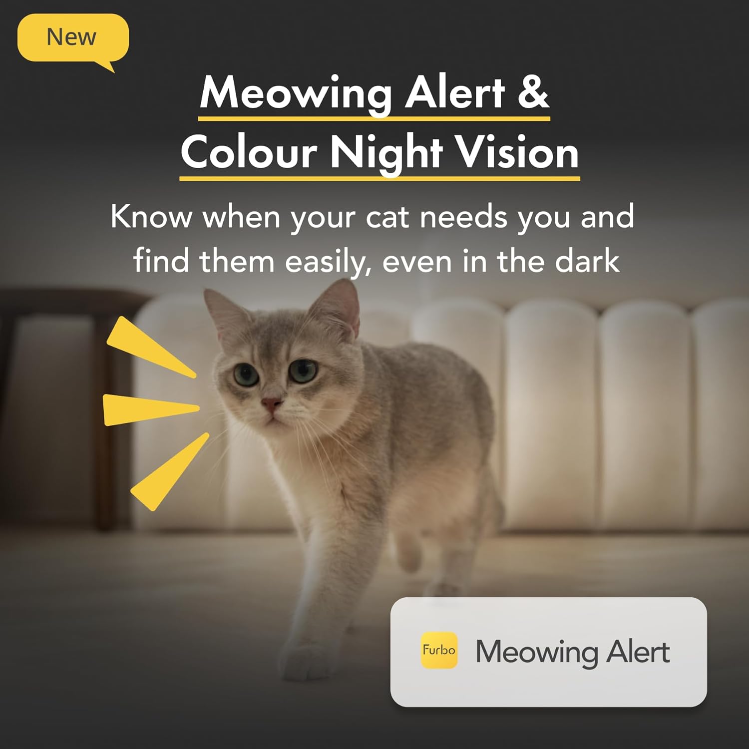 Thumbnail 3 de Furbo 360° Cat Camera with App (No Subscription Required) — Smart pet monitor, auto-tracking & treat dispenser