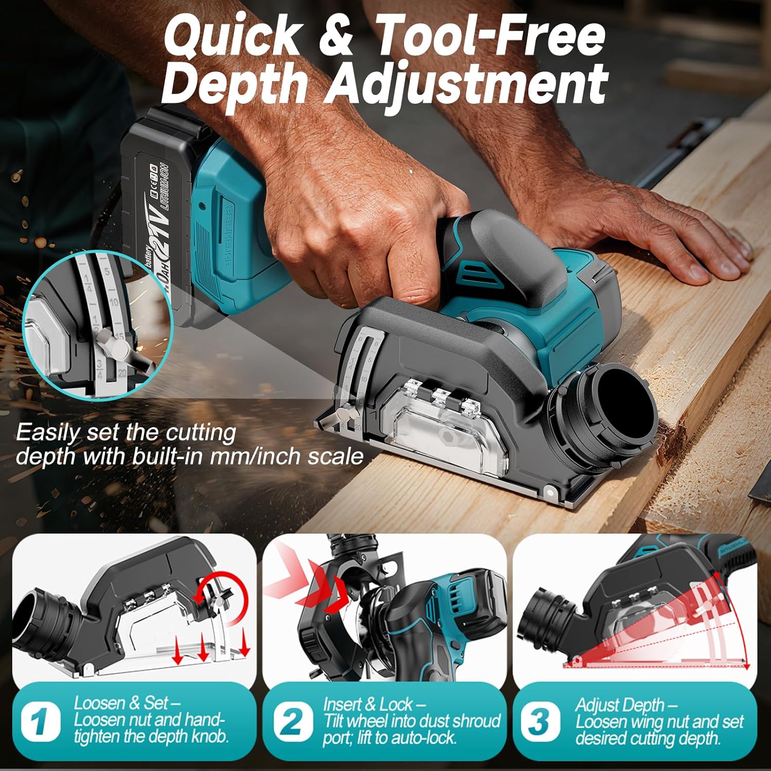 Thumbnail 3 de Yofuly Mini Meuleuse 18V 76mm