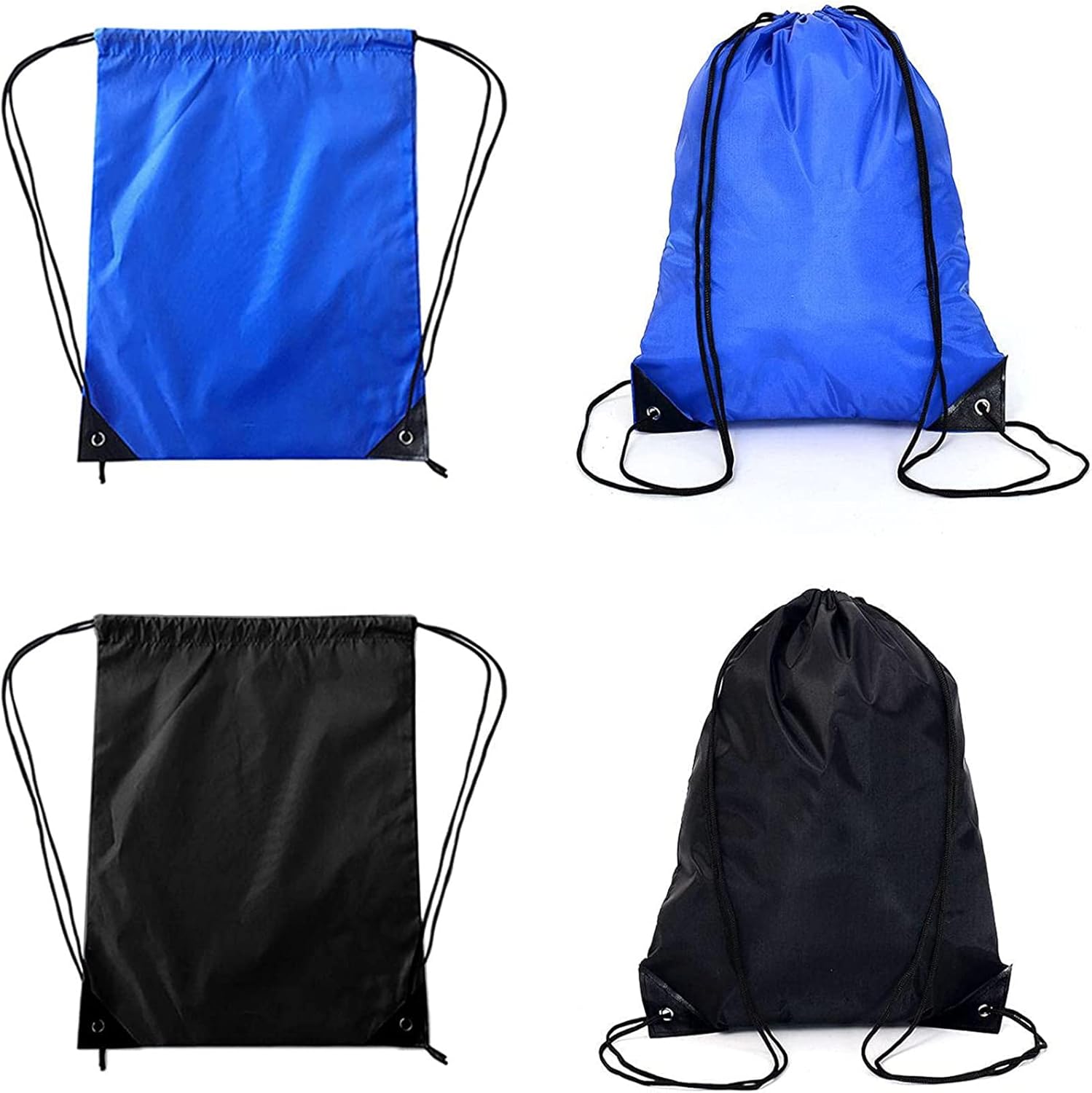 Detalle 1 de LMOGWL 2-pack Drawstring Backpack: Lightweight PE Sport & Travel Bags (Blue & Black)