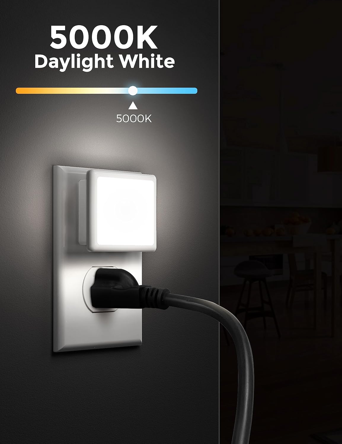 Detalle 2 de L LOHAS LED GY005 Plug-In Night Lights, 6-Pack with Dusk-to-Dawn Sensor