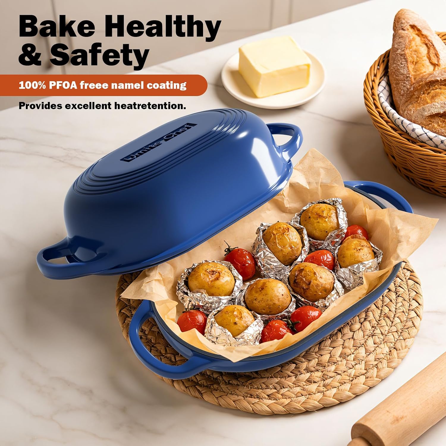 Thumbnail 5 de Enameled Cast Iron Dutch Oven Bread Kit 5QT