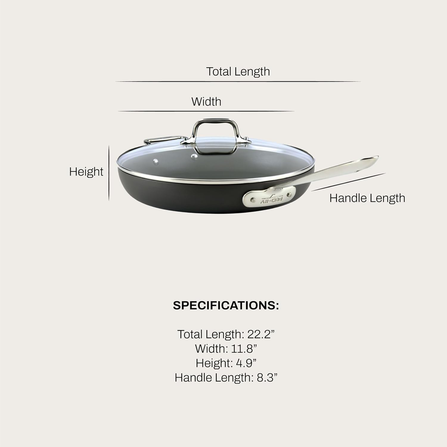 Detalle de All-Clad HA1 12-Inch Hard Anodized Nonstick Fry Pan