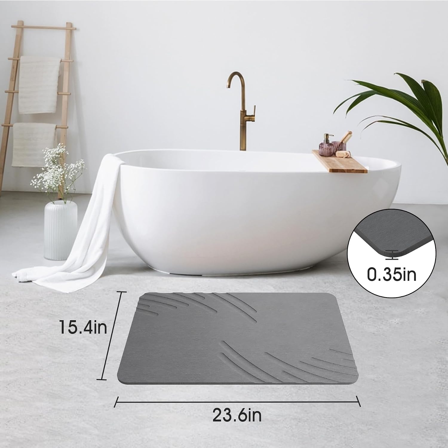 Detalle 2 de Diatomaceous Earth Bath Mat