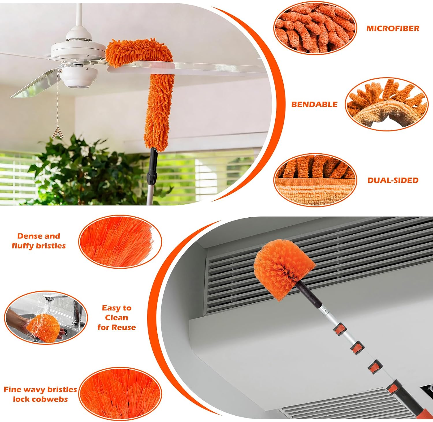 Thumbnail 6 de 16FT Reach High Ceiling Duster Kit with 3-12FT Telescopic Pole