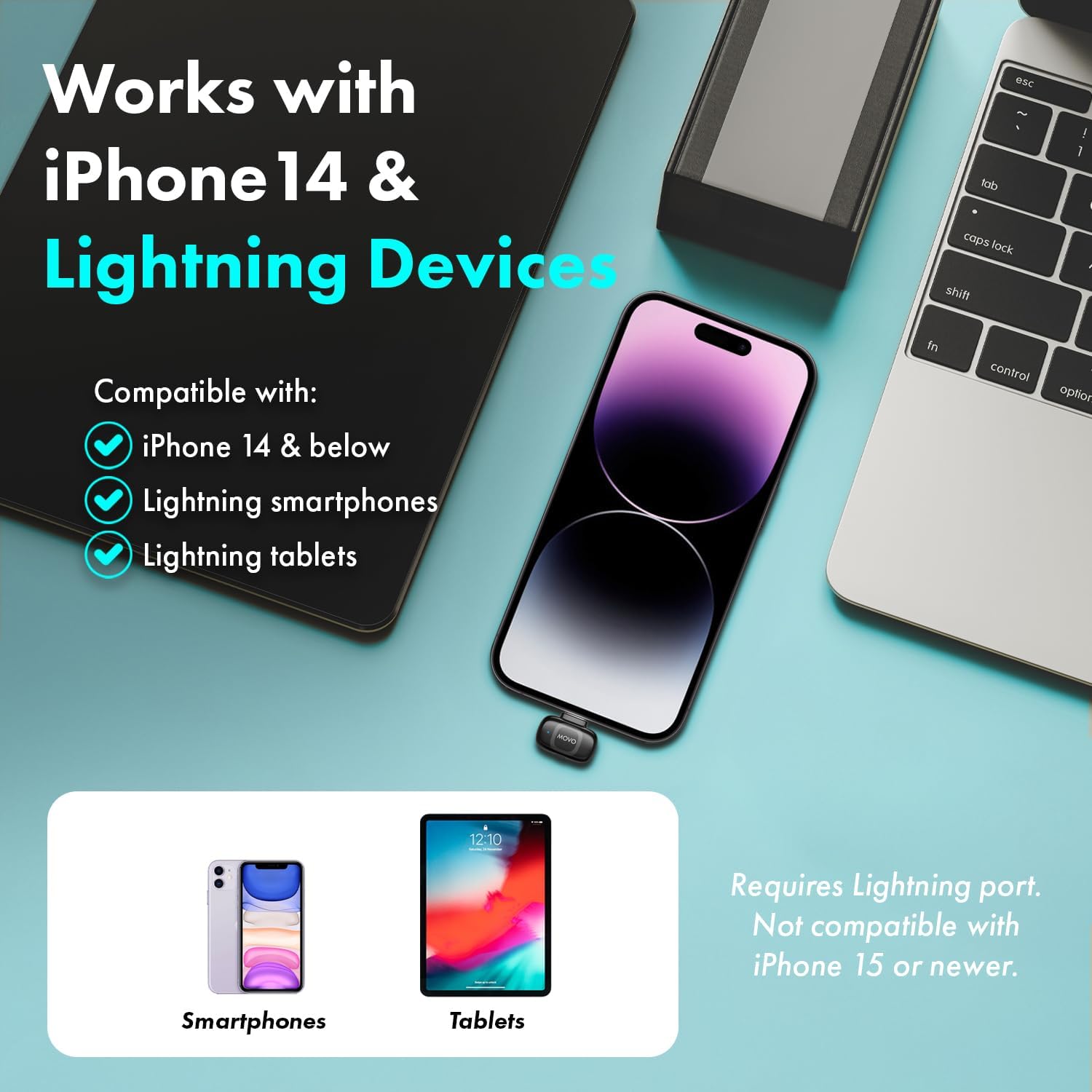 Thumbnail 3 de Movo NanoMic Dual Wireless Lavalier 6 h