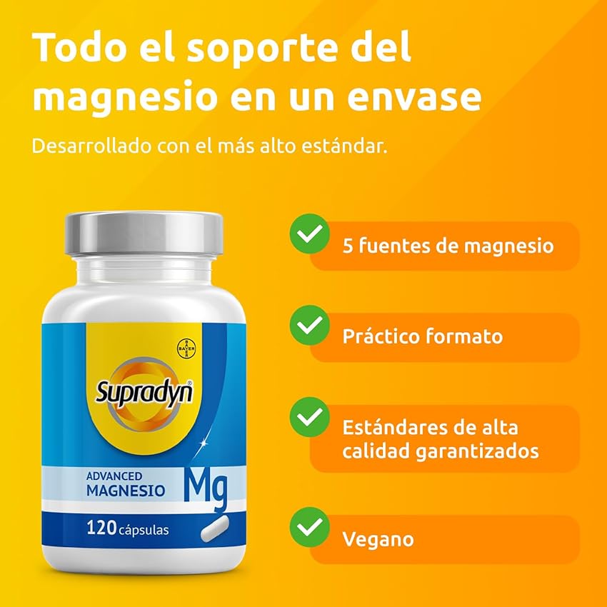 Thumbnail 5 de Supradyn Advanced Magnesium Complex 💊 5-en-1, 120 Cápsulas