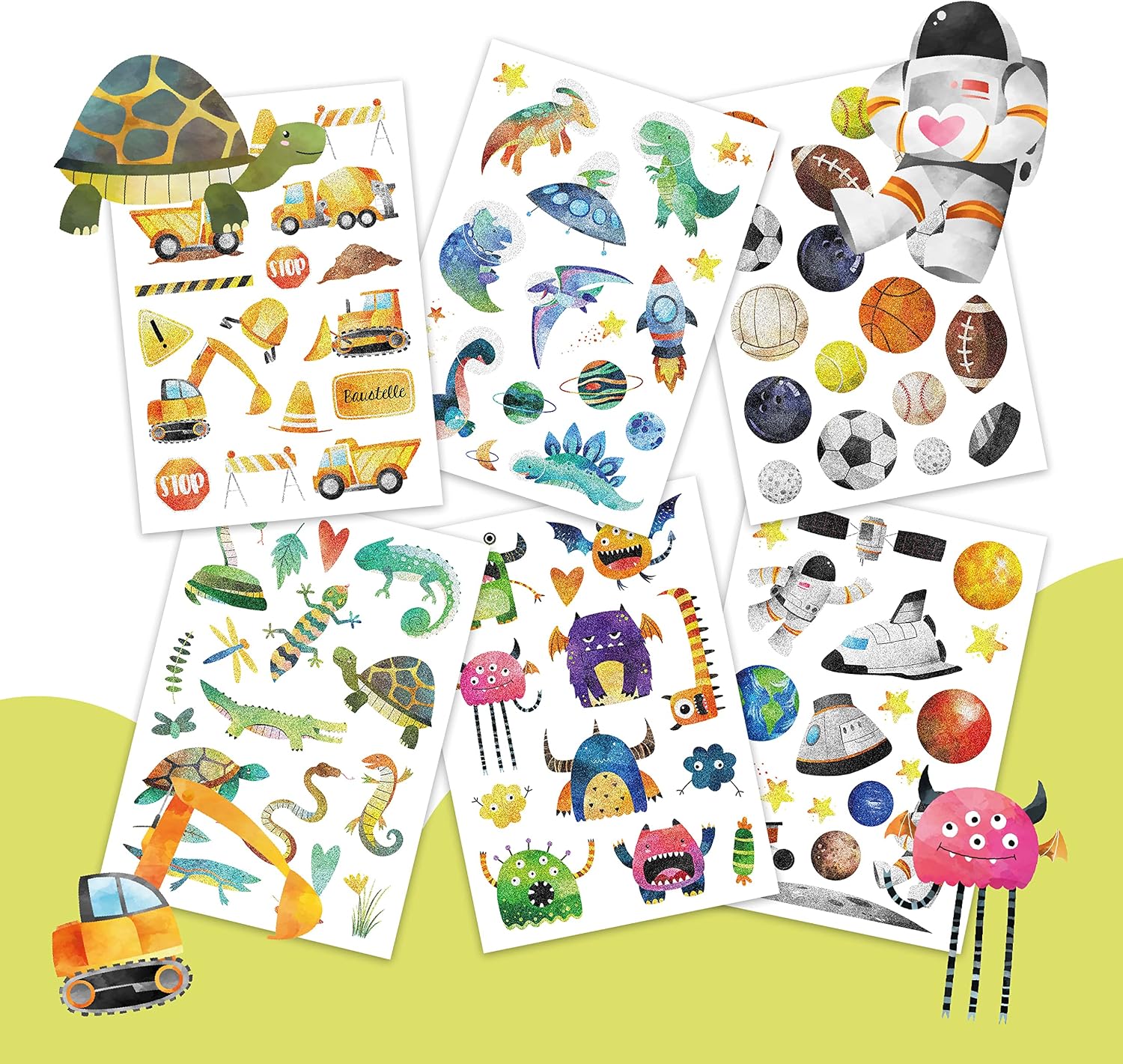 Thumbnail 4 de Papierdrachen 100 Metallic Tattoos