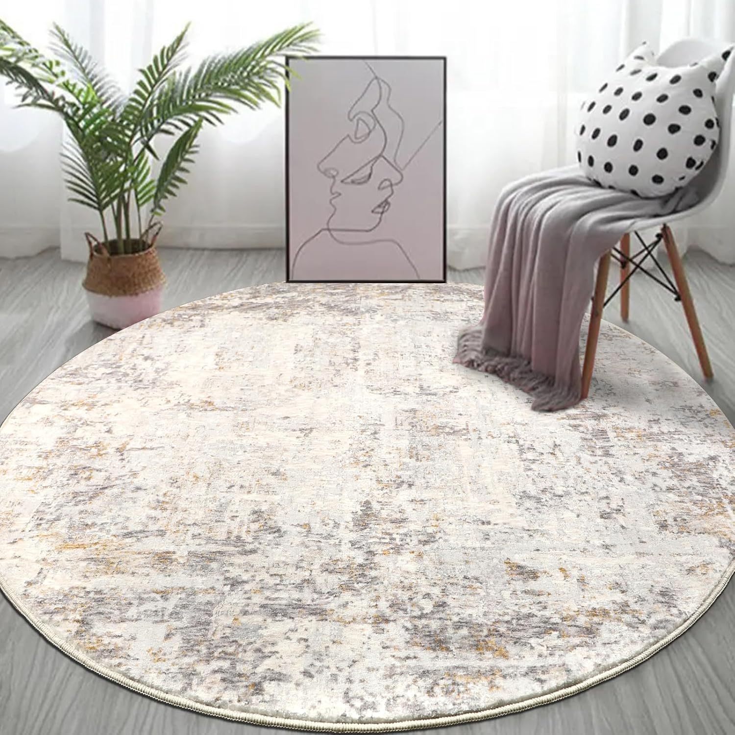 Detalle de Capslpad Abstrakt Teppich 135 cm rund
