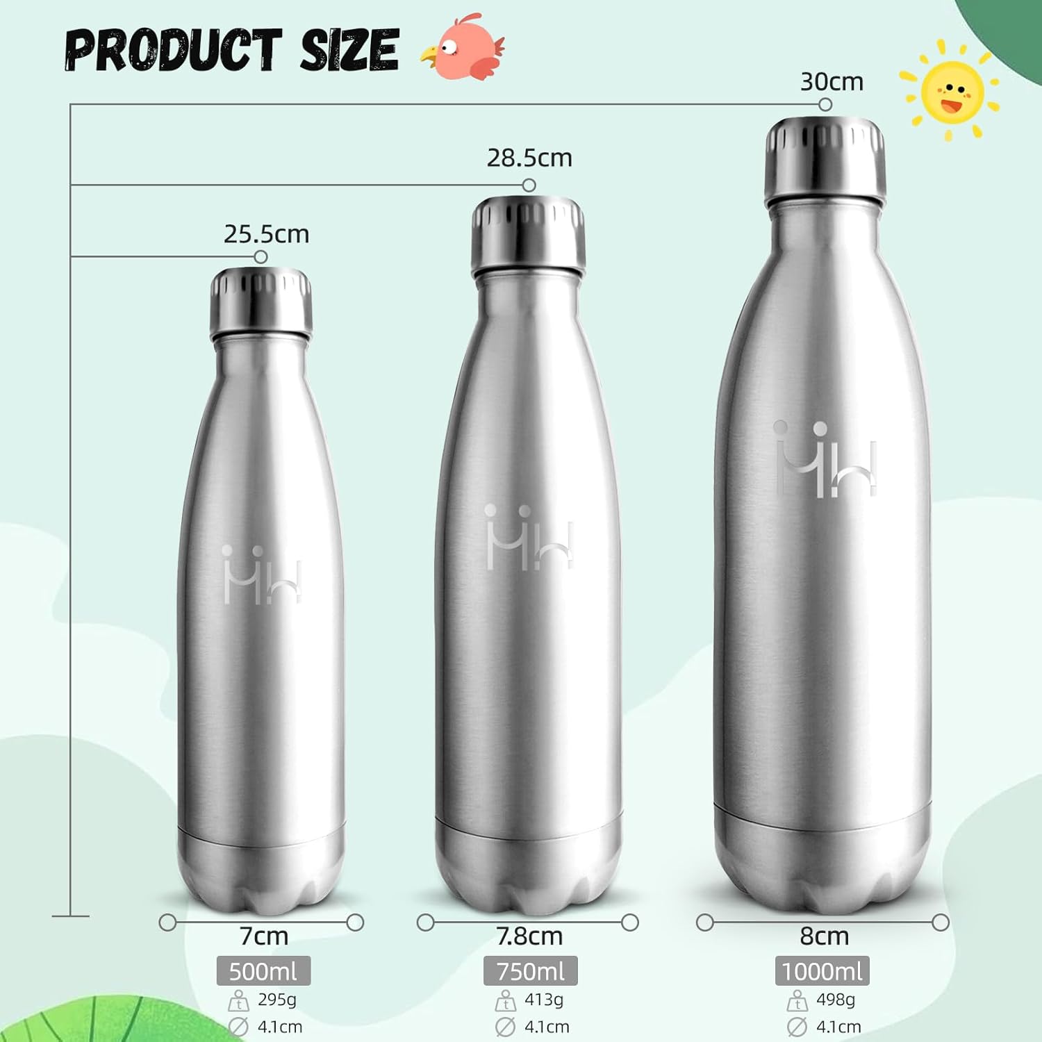 Thumbnail 4 de HoneyHolly Botella Térmica 500ML - ☕ Aislamiento Doble, Ideal Gym