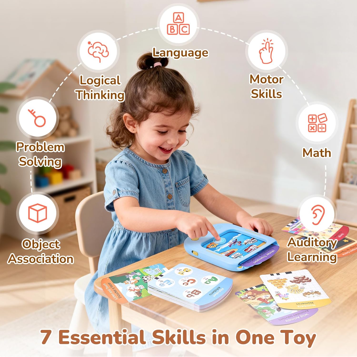Thumbnail 6 de JoyCat Bilingual Kids Learning Tablet: A Screen-Free Montessori Reading & Language Kit