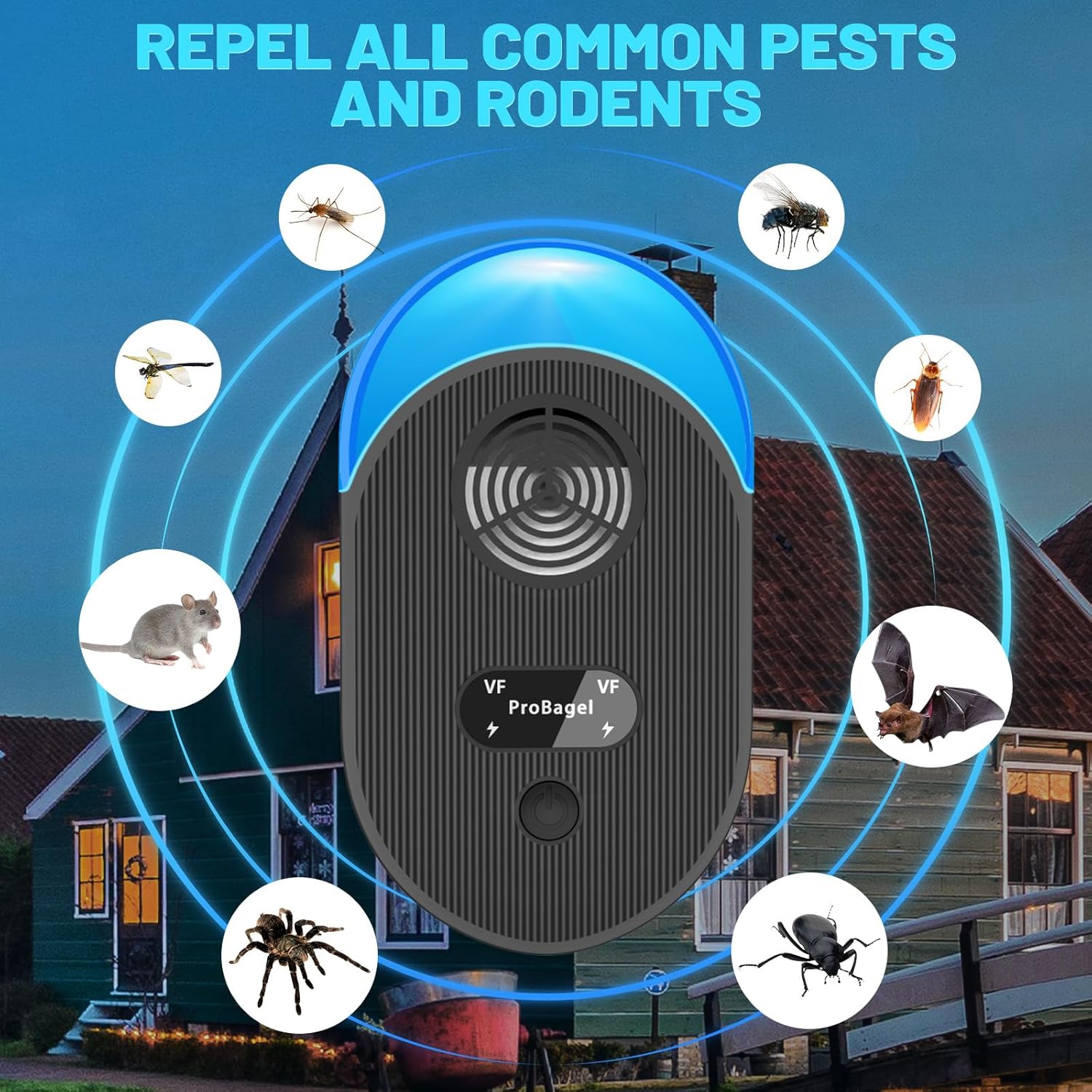 Detalle 2 de Ultrasonic Pest Repeller 4 Pack 1600 sq ft