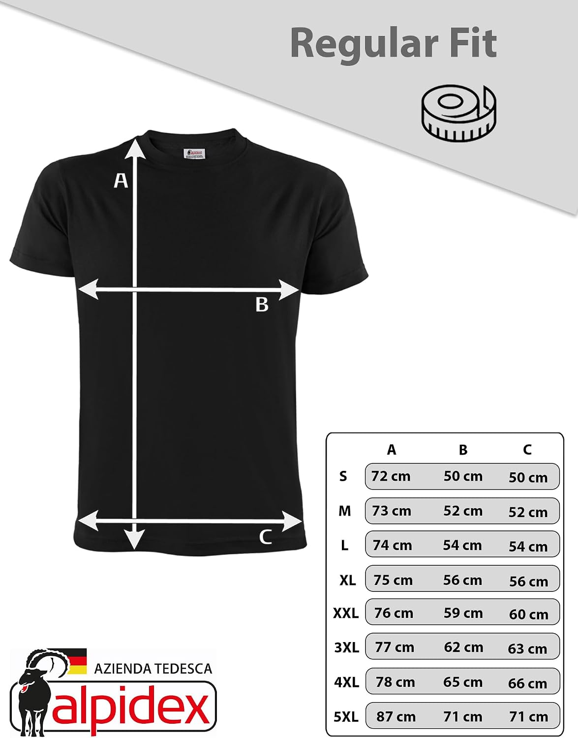 Thumbnail 5 de ALPIDEX T-Shirt Magliette da Uomo 5 pezzi