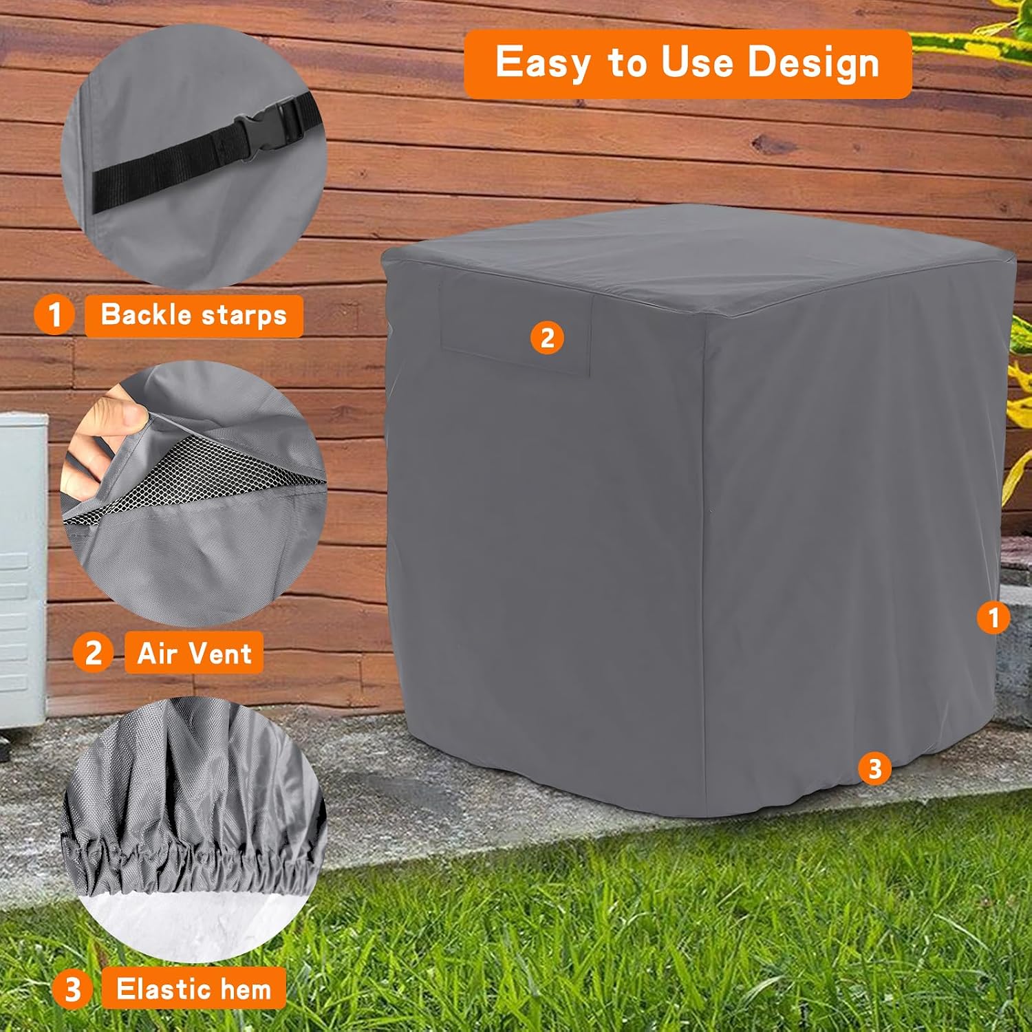 Detalle 1 de STARTWO Outdoor Air Conditioner Cover, 34 x 34 x 31 in