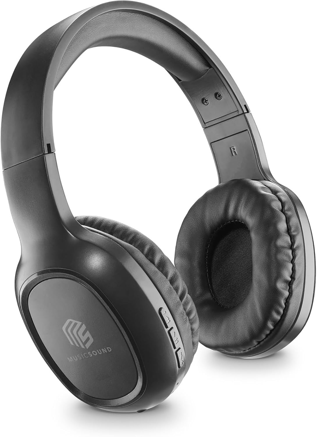 Detalle de Music Sound HEADBAND Bluetooth Basic: Cuffie on-ear con archetto estendibile, 14h di PlayTime, bianco