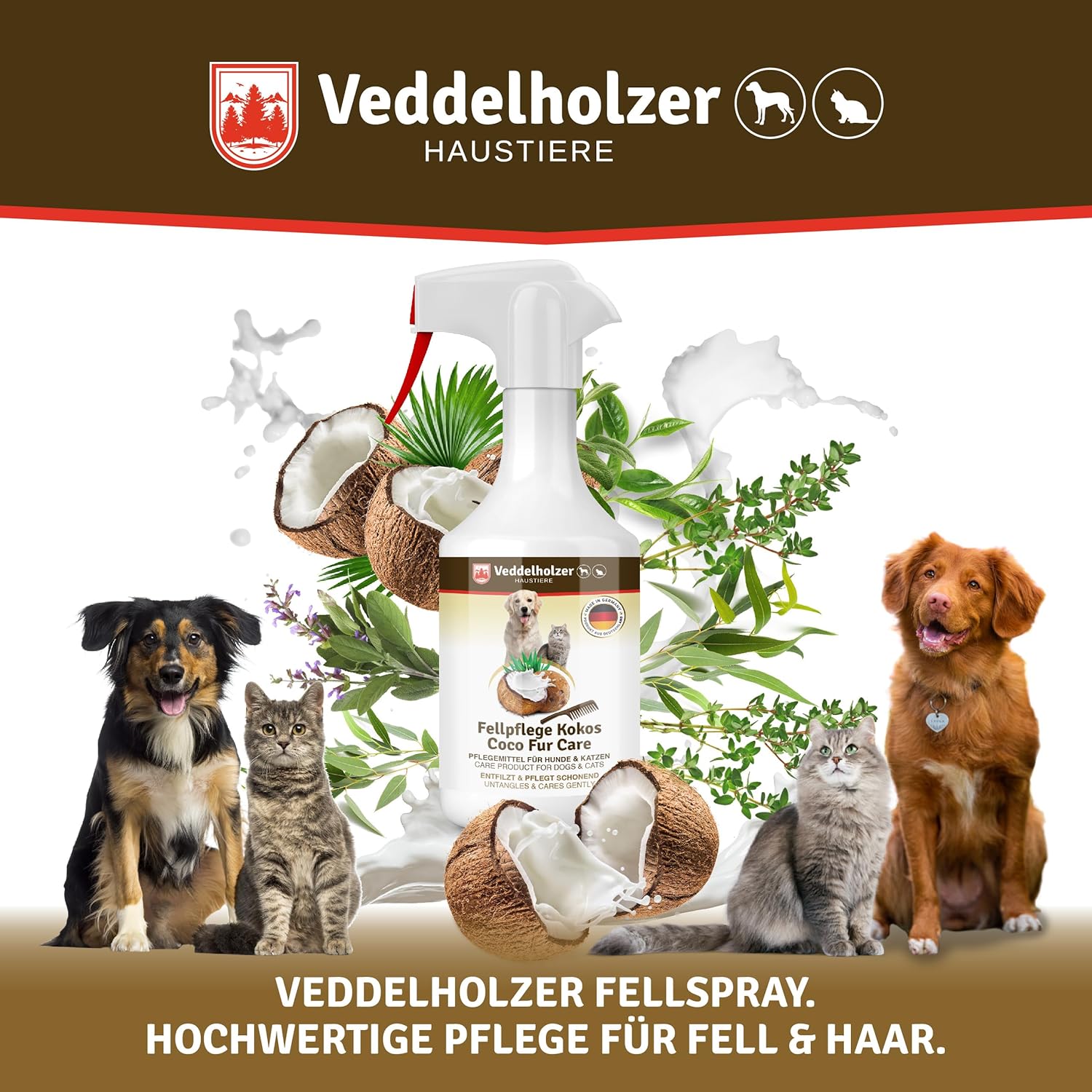 Thumbnail 6 de Veddelholzer 250 ml Kokos Fellpflege Entfilzungsspray