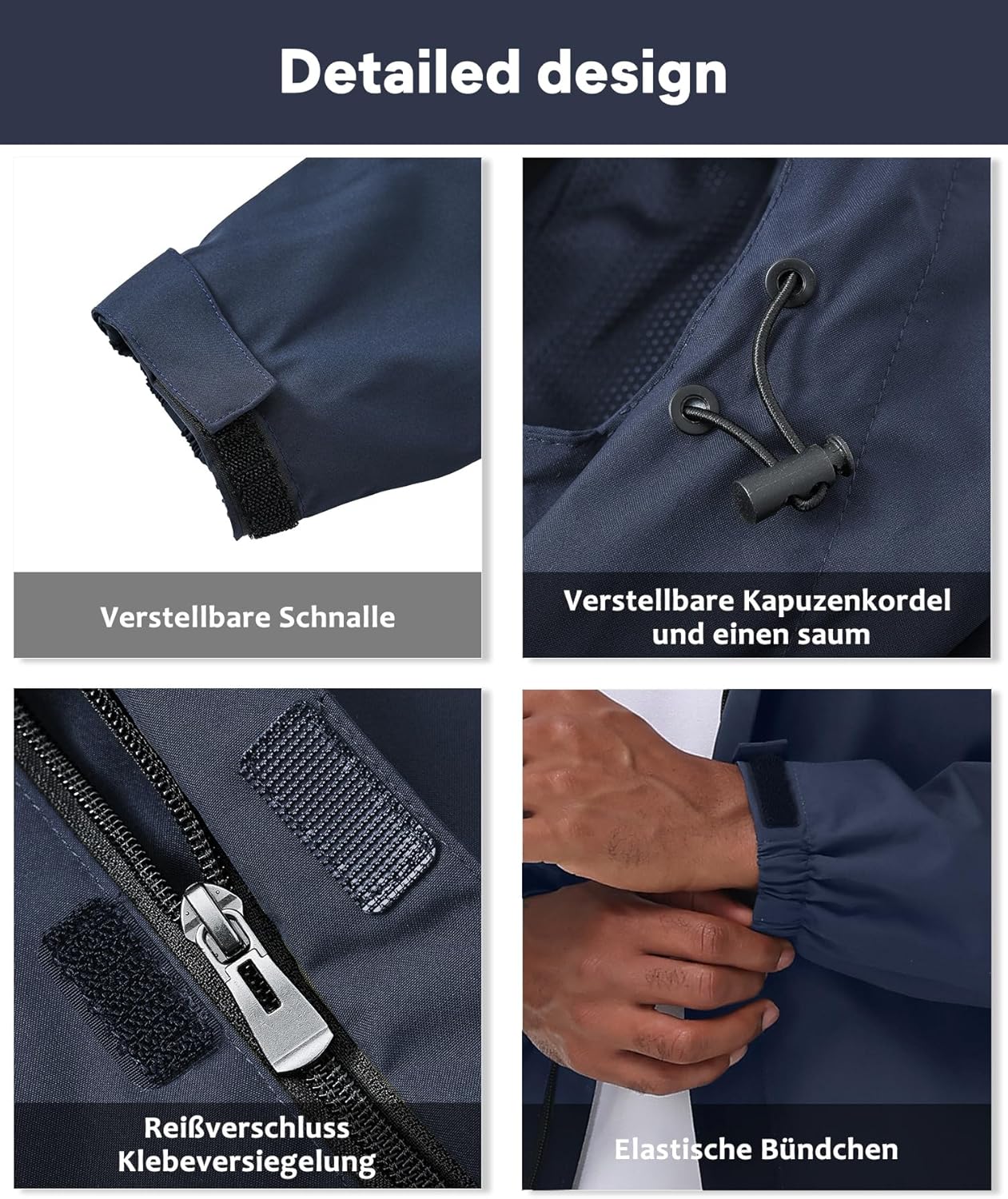 Thumbnail 5 de Huayuzh Herren Softshelljacke – wasserdicht, winddicht und atmungsaktiv mit Kapuze
