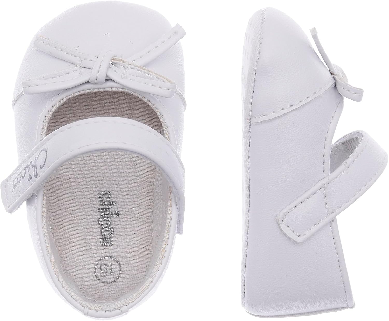 Detalle 2 de Chicco Ballerine avec Velcro — Bébé fille, confort léger et ajustement facile pour occasions spéciales