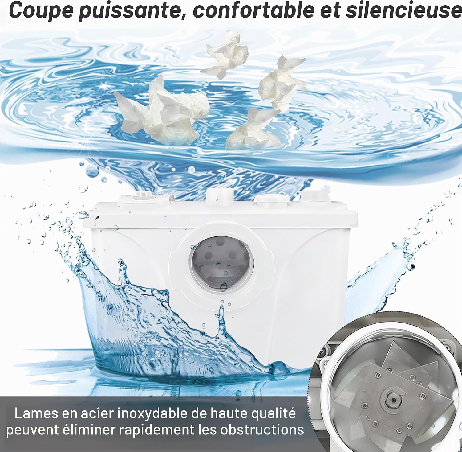 Thumbnail 6 de LZQ 700 W afvalwaterpomp met vier inlaten en actiefkoolfilter