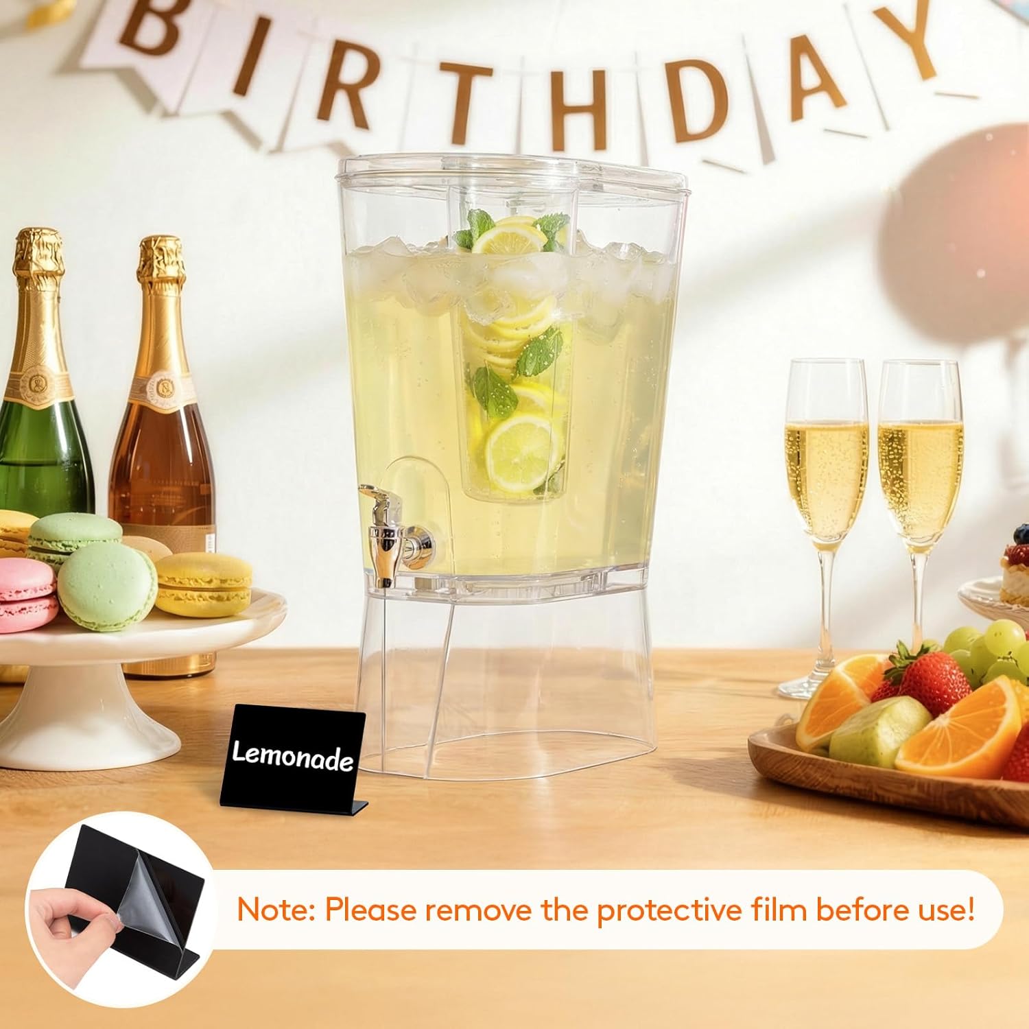 Thumbnail 3 de Lifewit 2 Gallon Drink Dispenser (2 Pack) with Spigot, Stand & Ice Core, BPA-Free