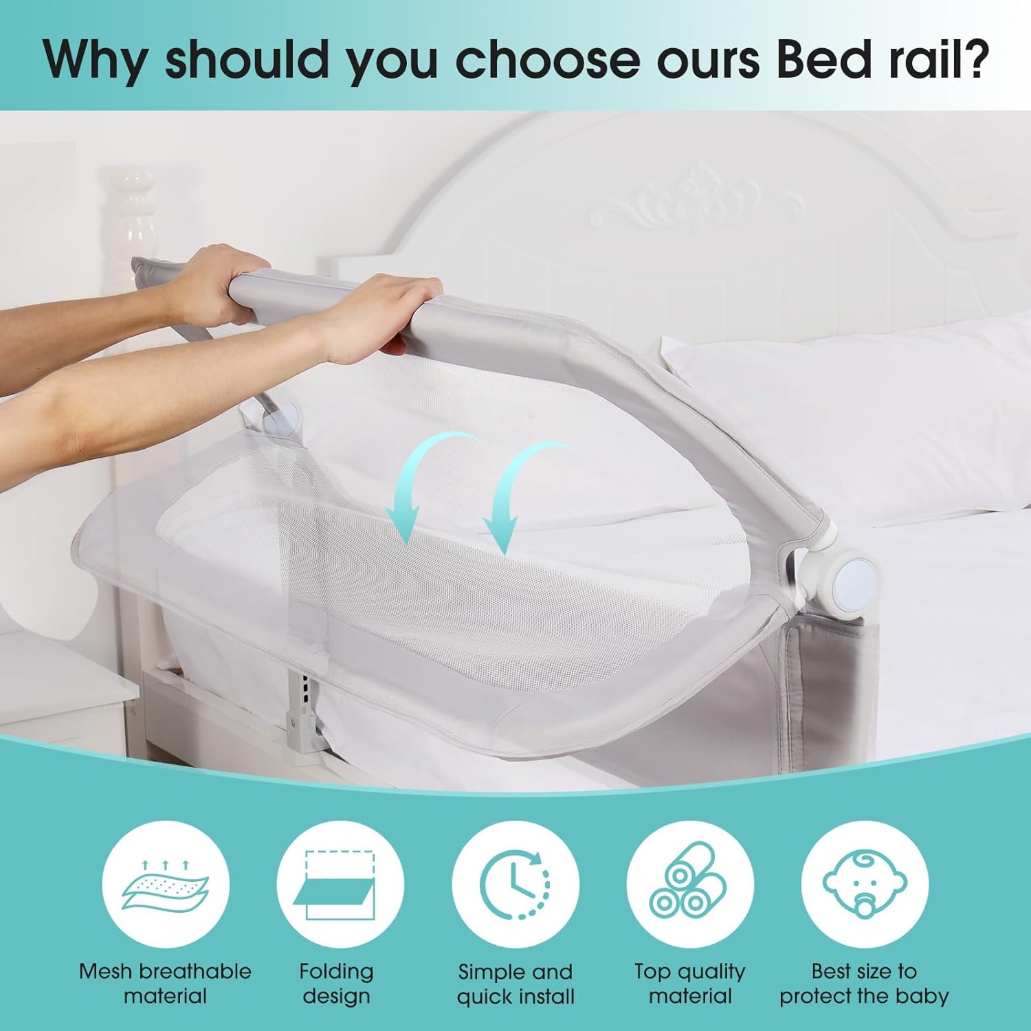 Thumbnail 2 de NUTIKAS 47" Bed Rail for Toddlers