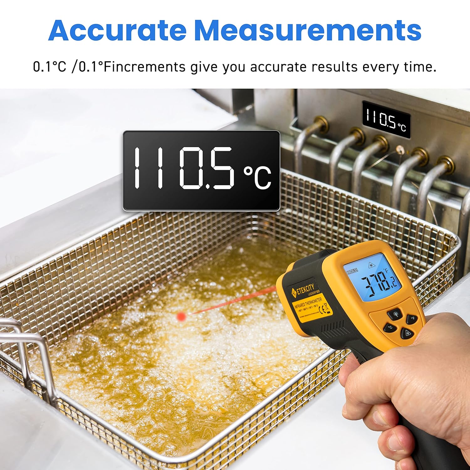 Detalle 2 de Etekcity Lasergrip 800 infrared thermometer -50°C