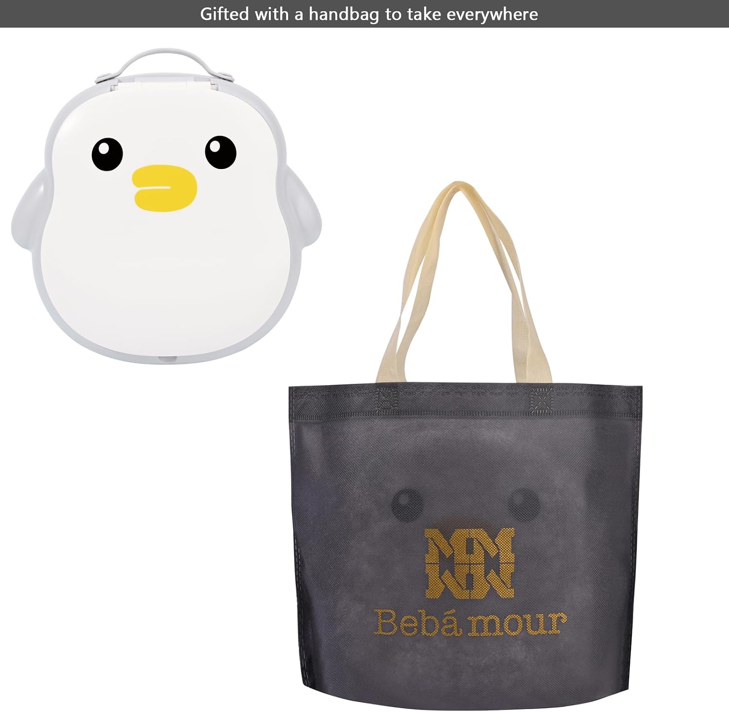 Detalle 2 de Bebamour Portable Baby Potty Training Toilet Seat (Penguins) for Travel