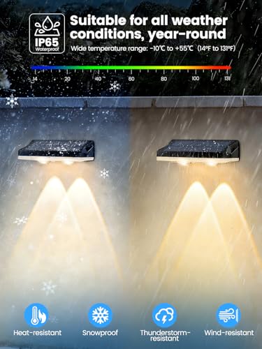 Thumbnail 4 de shirylzee Solar Fence Lights 4 Pack: Colourful, Weatherproof Garden LEDs with Memory Function